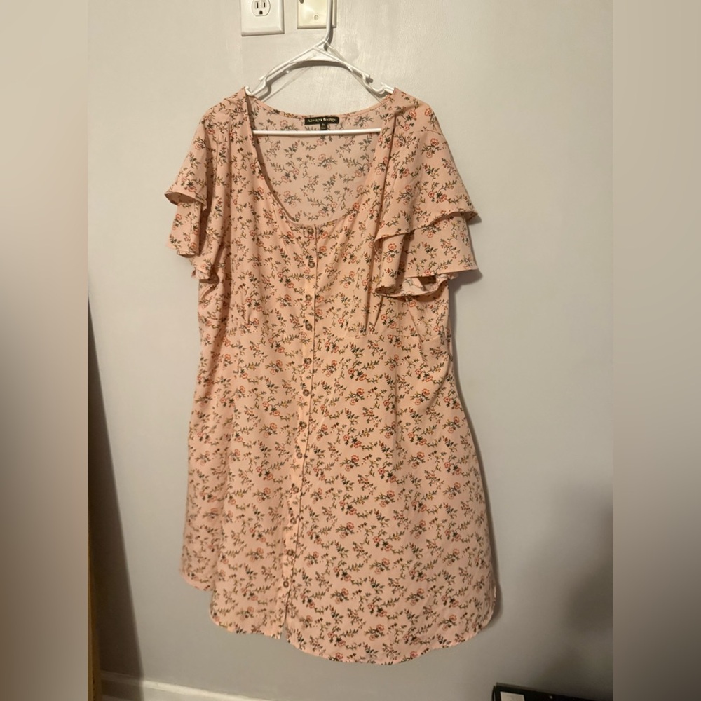 Pink floral dress